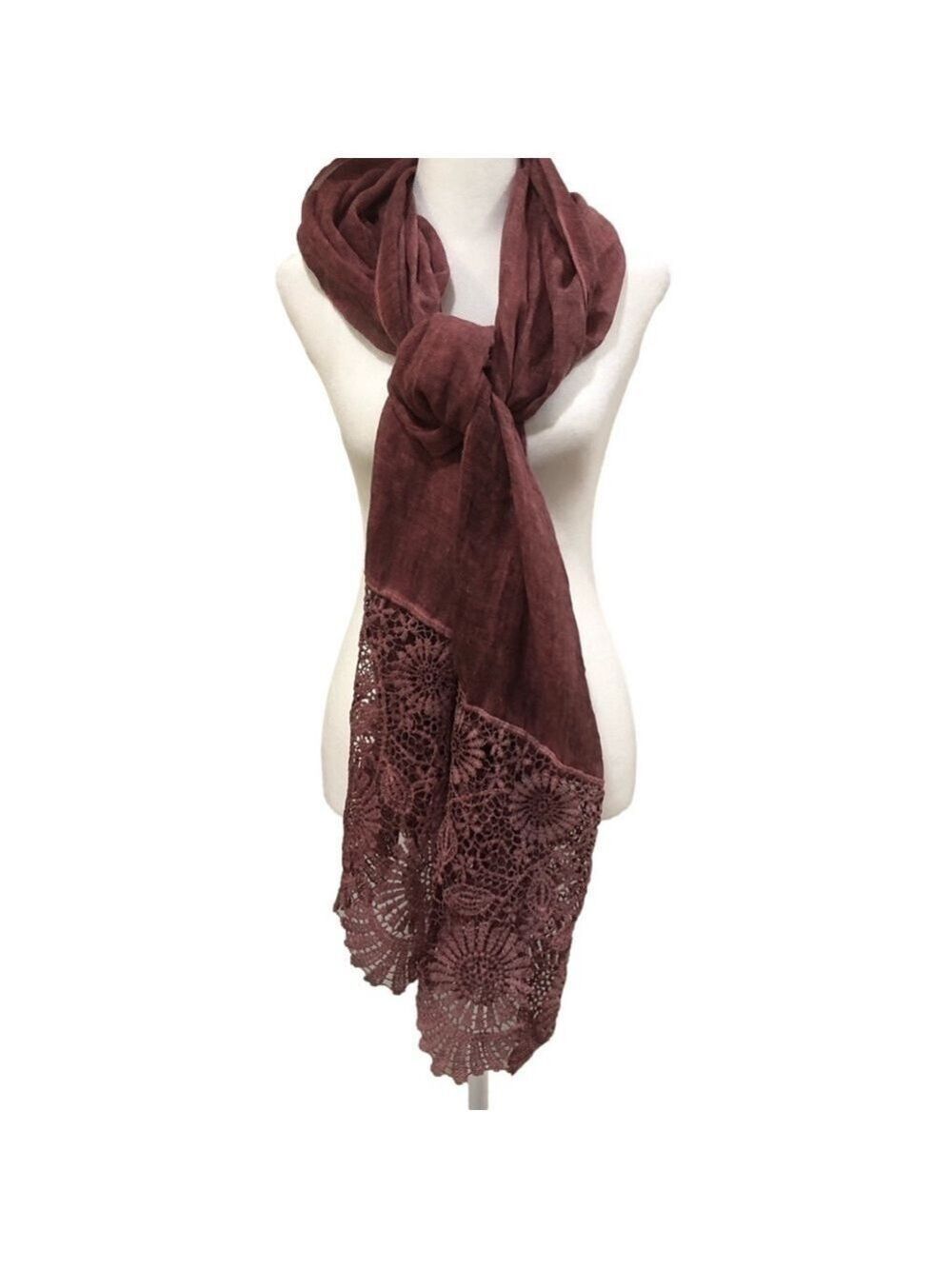 EYEFUL scarf/wrap crocheted lace lightweight.   OS
